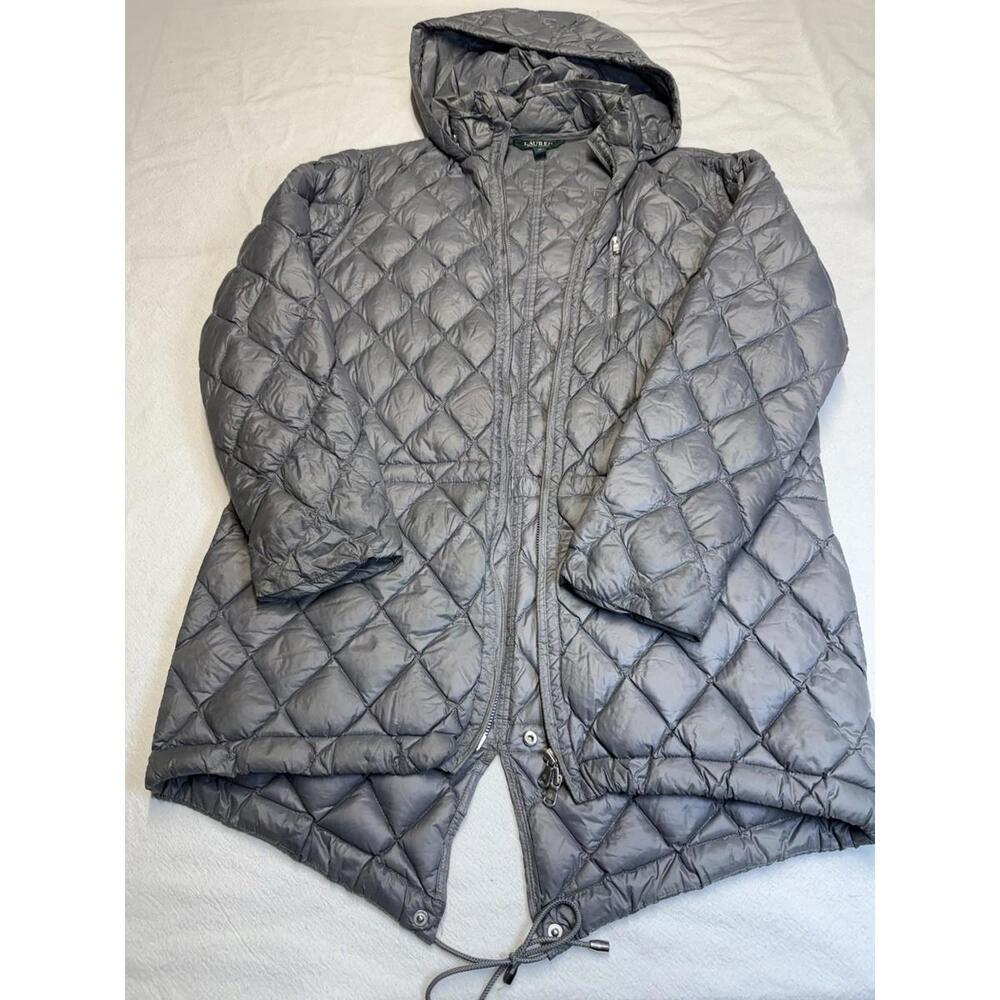 Feather Down Ralph Lauren Women Gorpcore Quilted Jacket Full Front Zip Outdoor